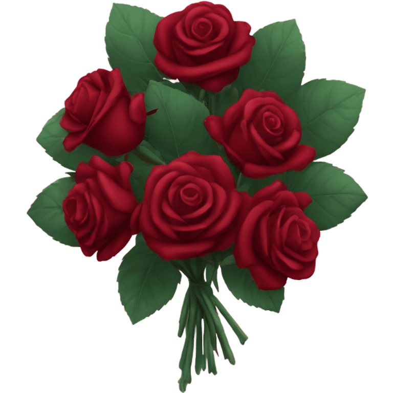 Bouquet of dark red roses emoji