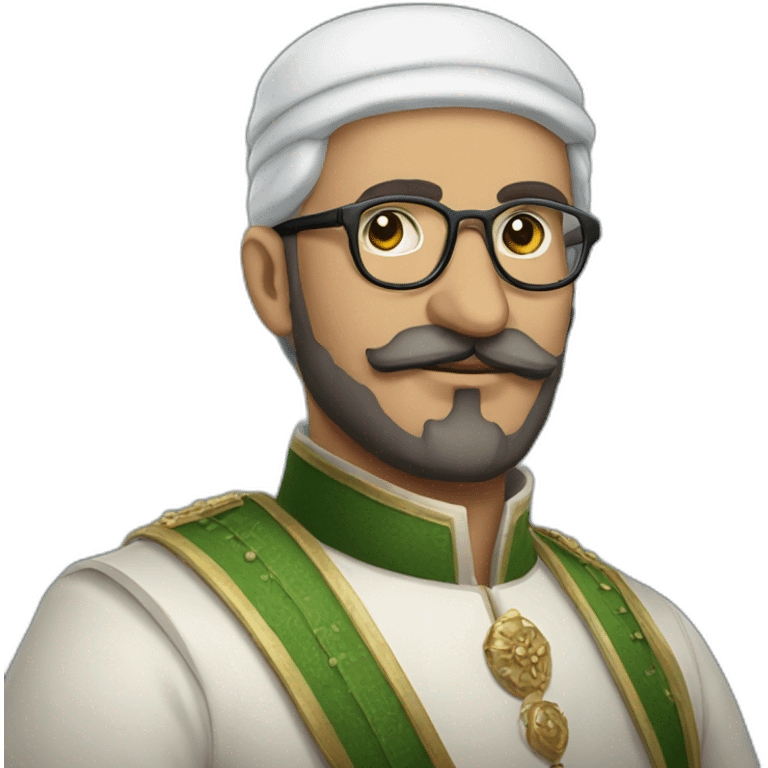 ottoman pasha wearing glasses emoji