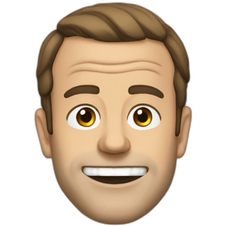 macron qui fait un bad emoji