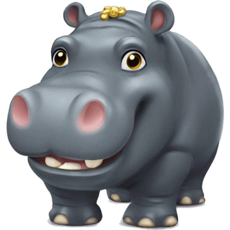 Hippo with gold chain emoji