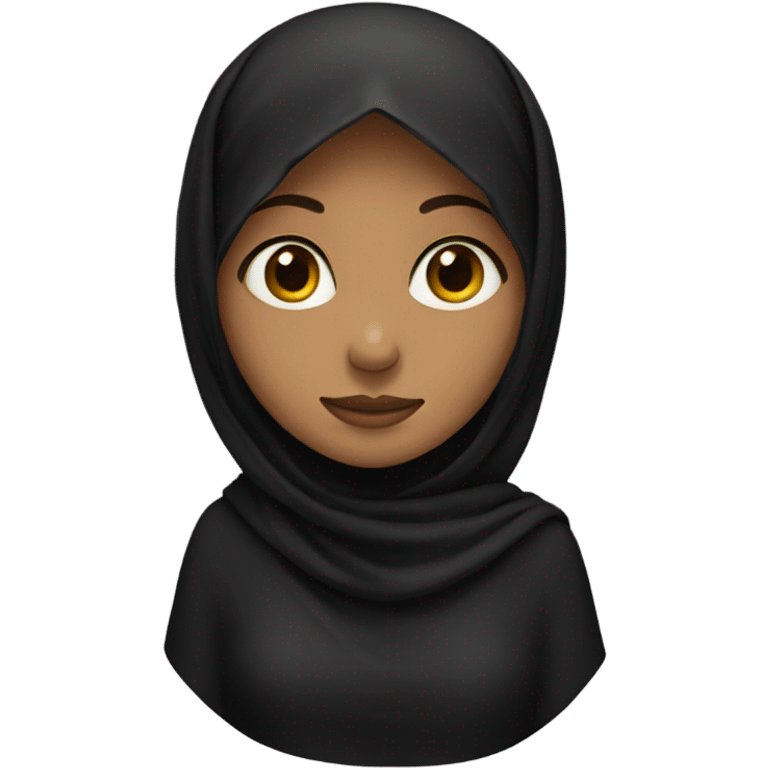 A girl in a black hijab emoji