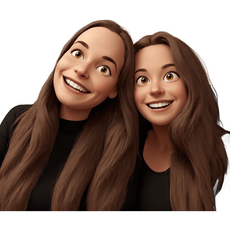 smiling girls in horror theme emoji