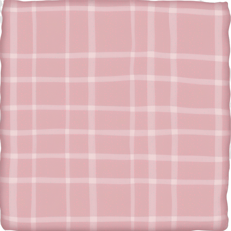 folded baby pink plaid blanket emoji