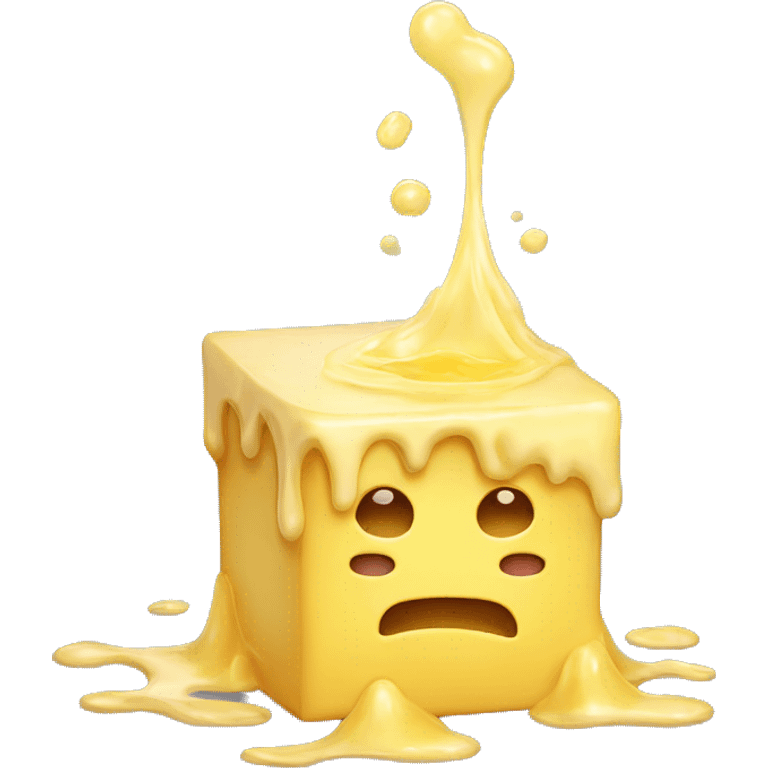 melting cube of butter emoji