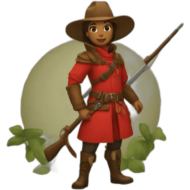 red chics hunter emoji