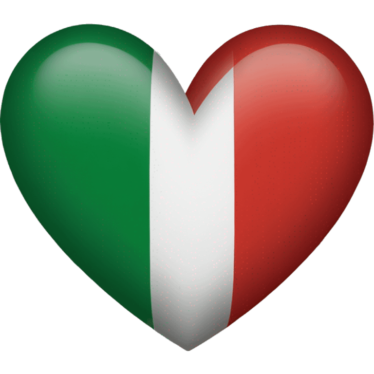 heart as italy flag simple emoji