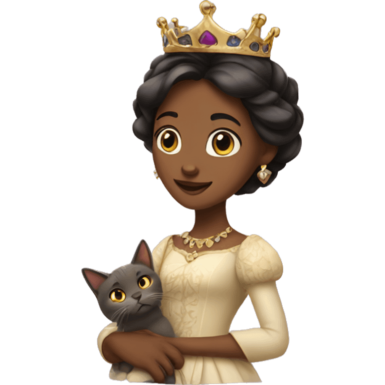 Princess with a cat emoji