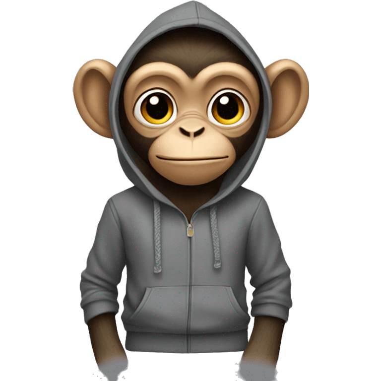 Monkey wearing hoodie emoji