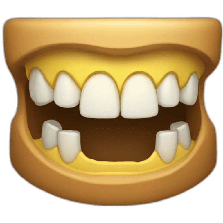 Sourient les dents cassées emoji