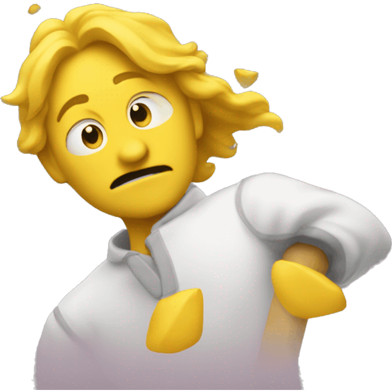 Tête jaune qui juge  emoji