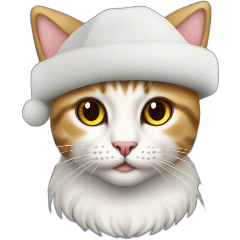 gato con gorro de navidad negro emoji