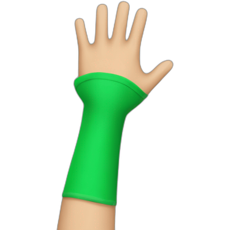 Arm with a green sleeve emoji