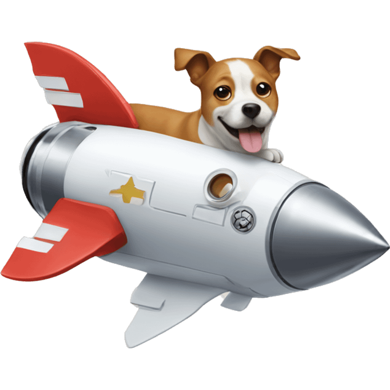 Dog on a rocket ship  emoji