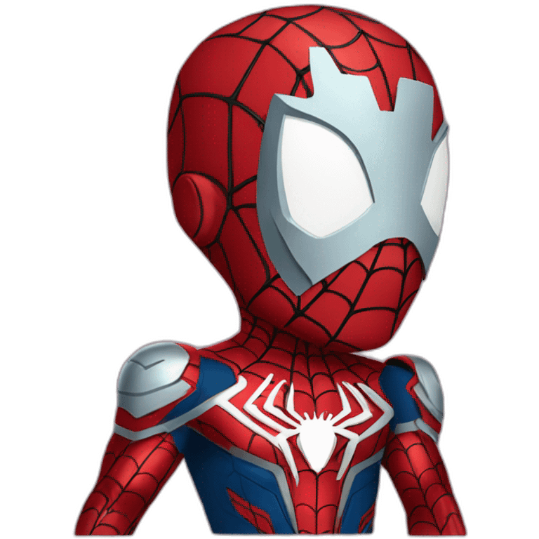 Spiderman with iron man suit emoji