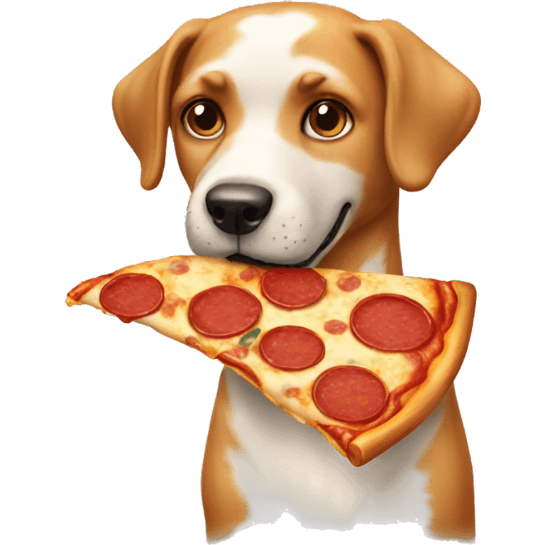 dog with pizza emoji