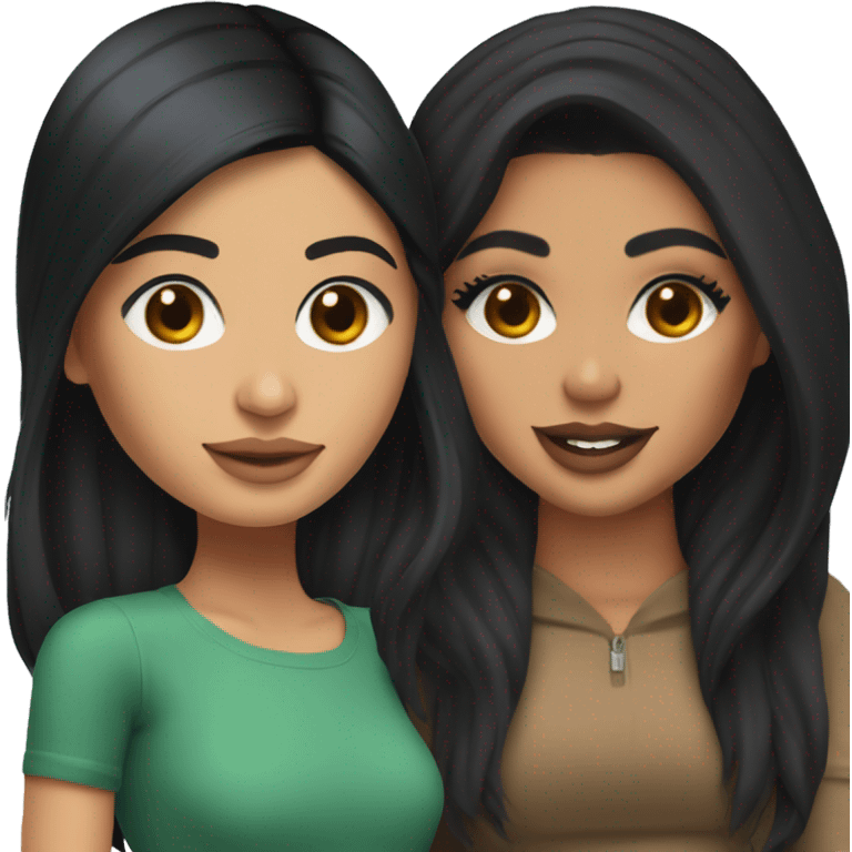 Brunette kylie jenner and bangladesh girl  emoji