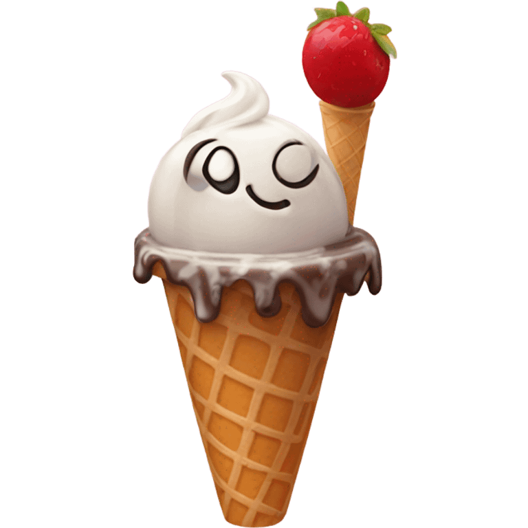 Ice cream boba emoji