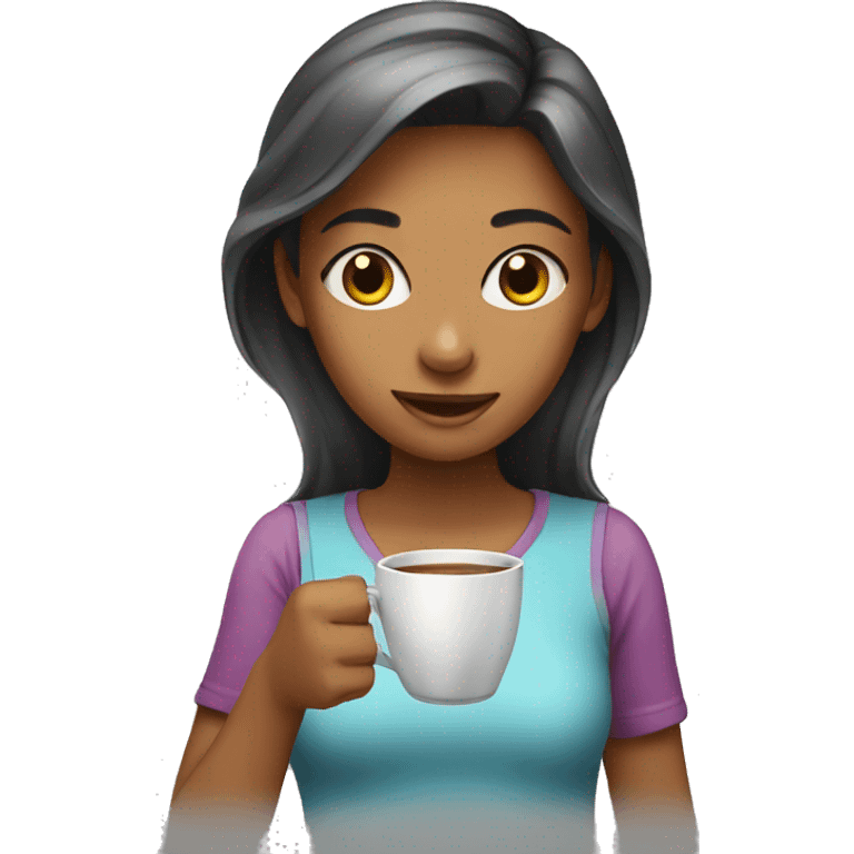 girl with cup emoji