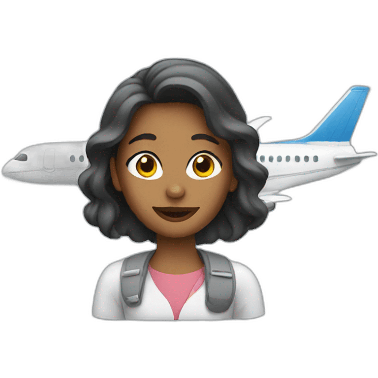 a woman on a plane emoji