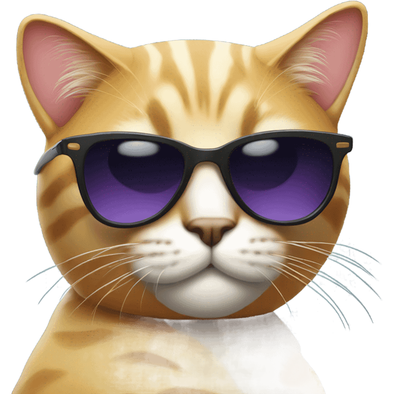 Cat with sunglasses emoji