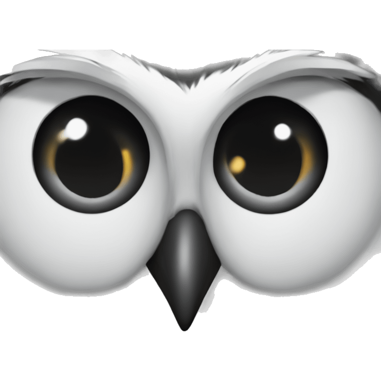 black and white owl facepalm emoji