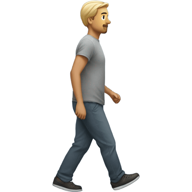 guy walking past moving cars emoji