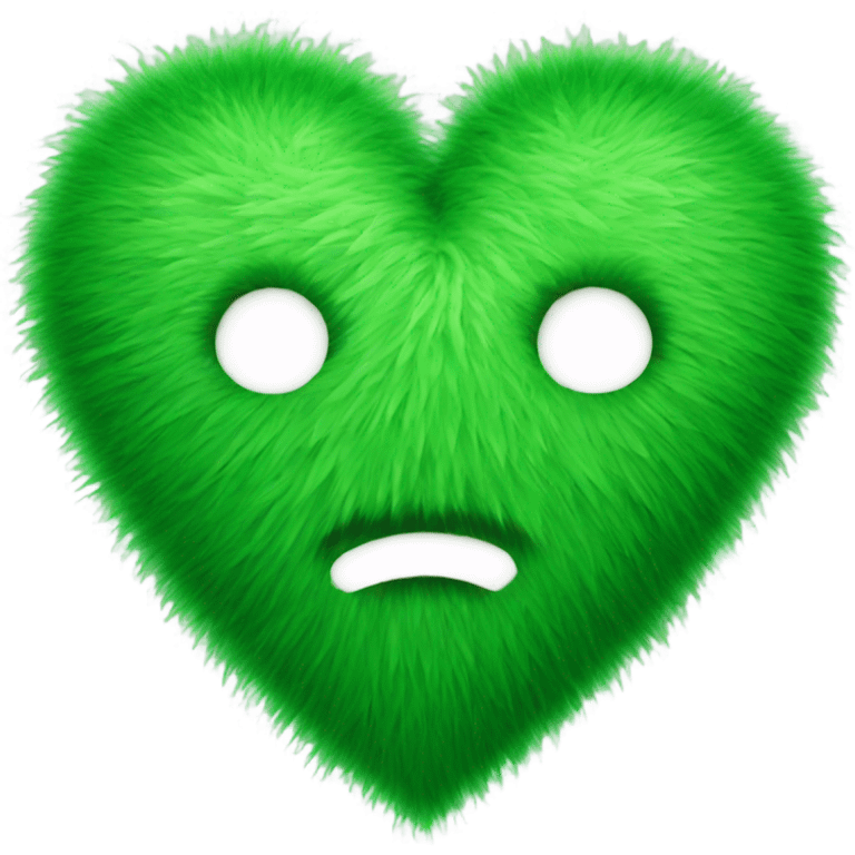 Green fuzzy heart emoji