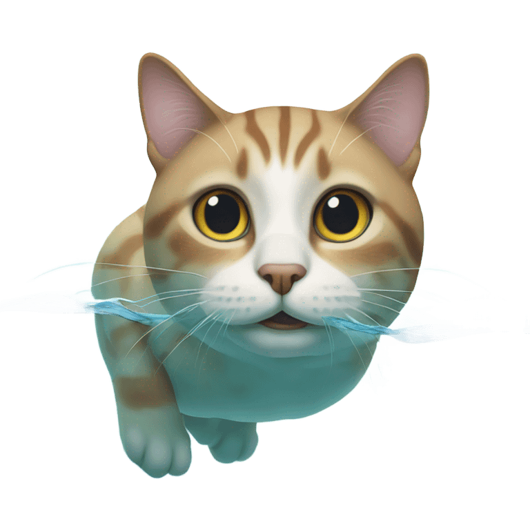 cat under water emoji