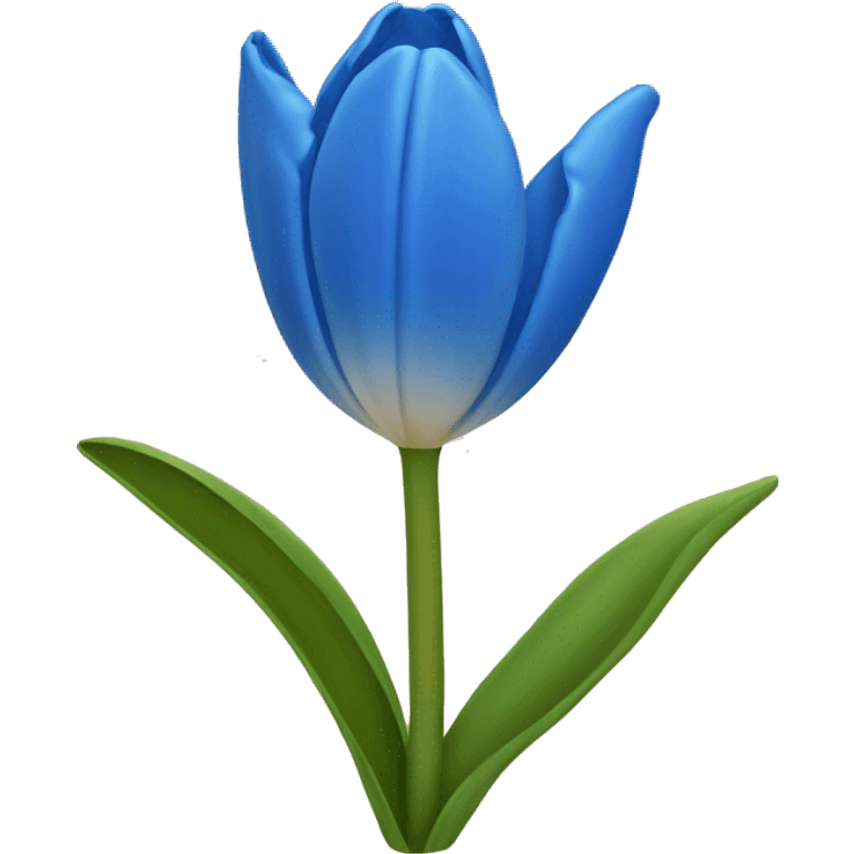 Blue tulip emoji