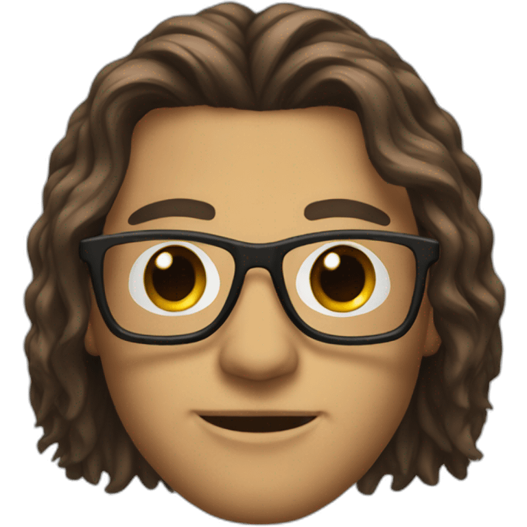 Elon Mask,specs,long hair emoji