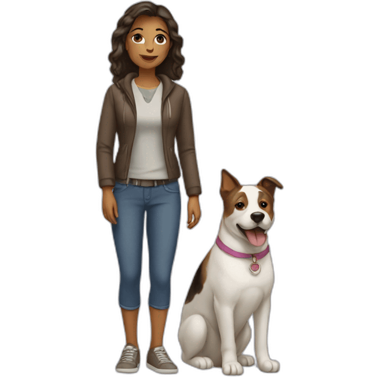 woman with dog emoji