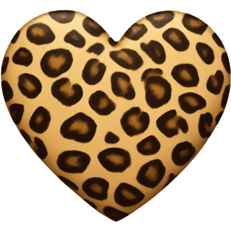 leopard print heart  emoji