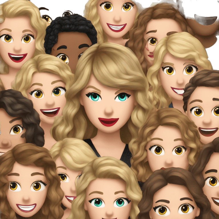 Taylor swift  con sus fans emoji