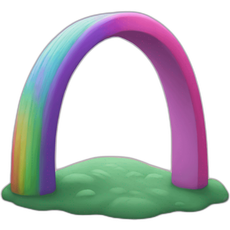 pink green purple rainbow arch emoji