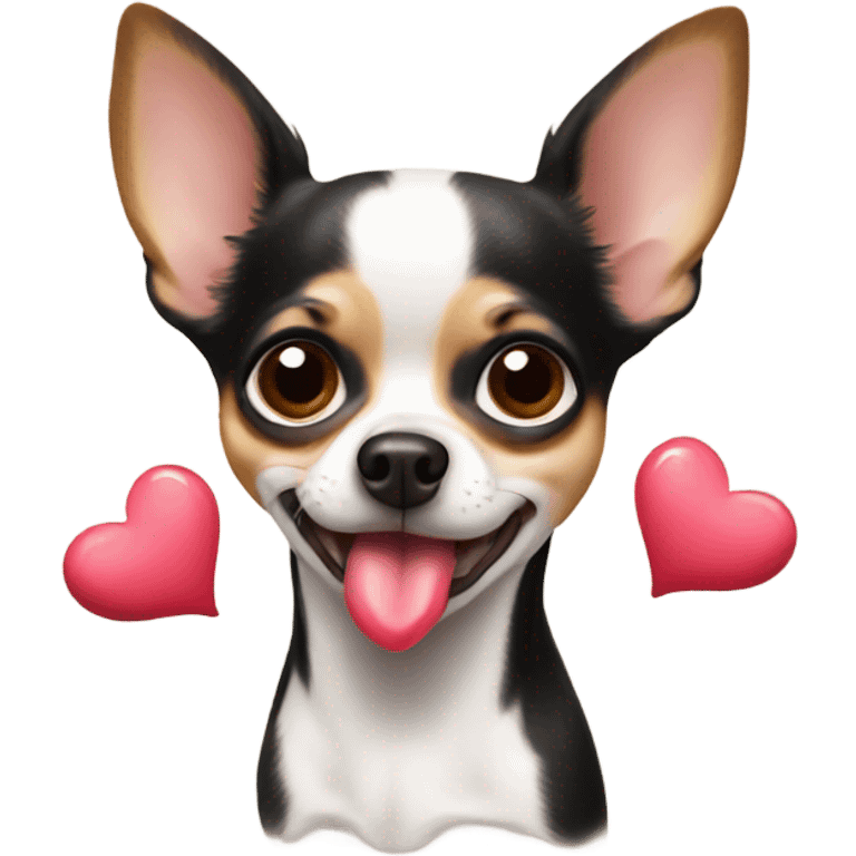 Chihuahua blow kiss heart  emoji