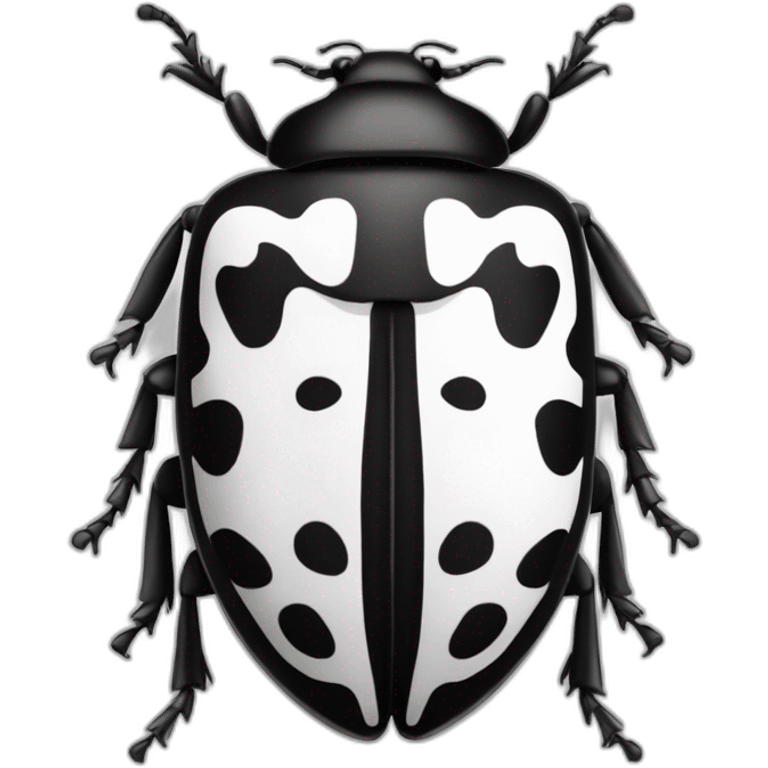 sweet beetle black and white emoji