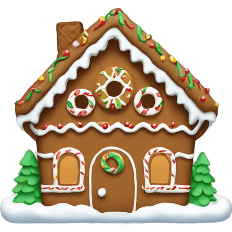 gingerbread house emoji