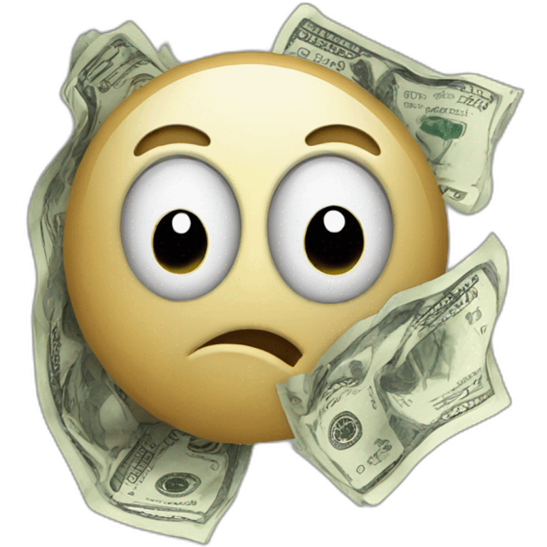 Shocked money emoji