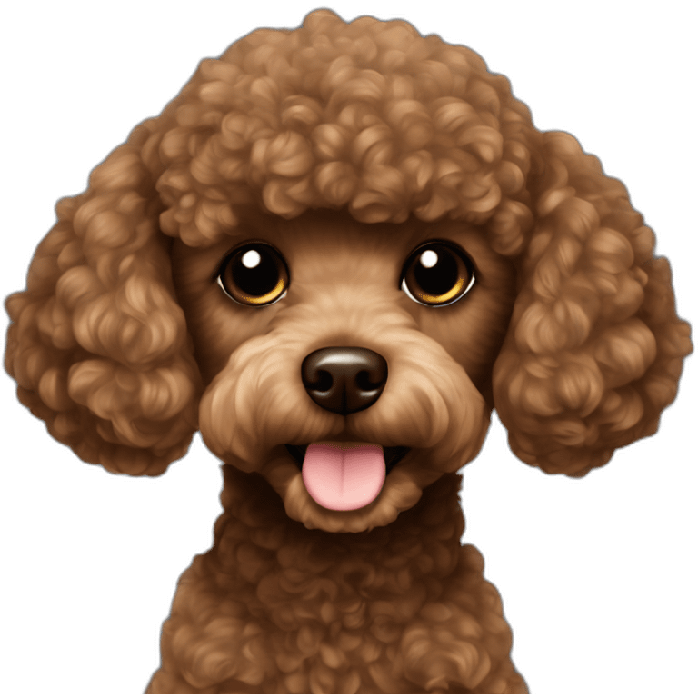 Dark brown toy poodle taylor swift costume emoji