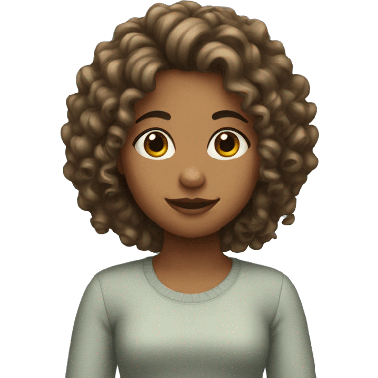 girl with curly hair emoji