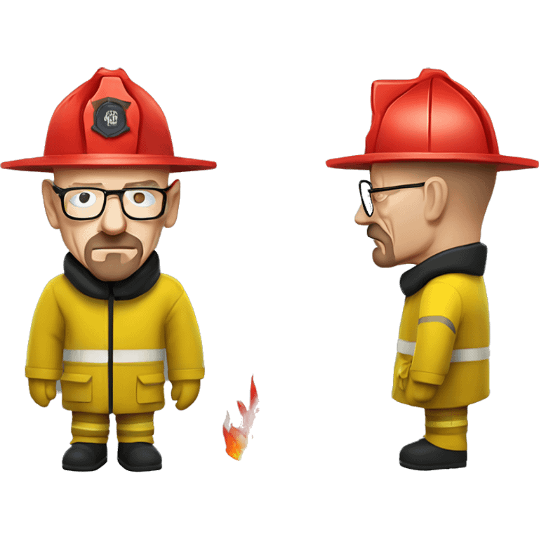 Walter White as an firefighter emoji