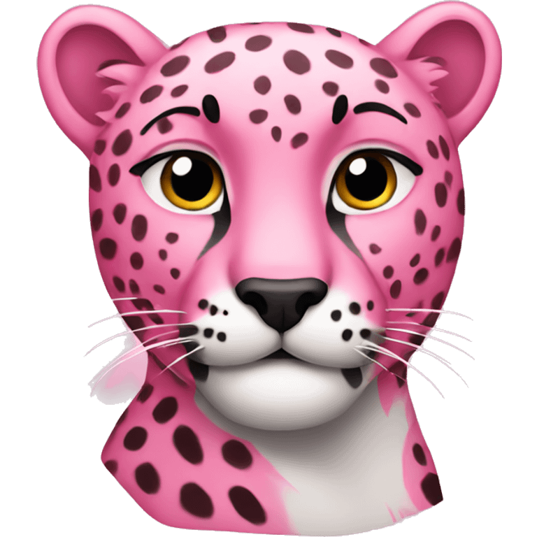 Pink cheetah emoji