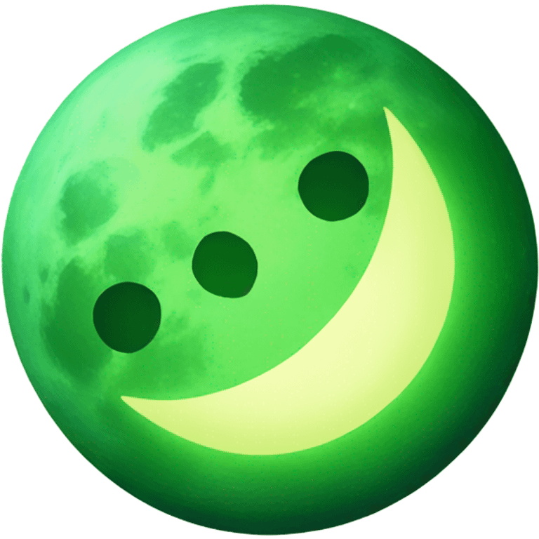 Green moon night emoji