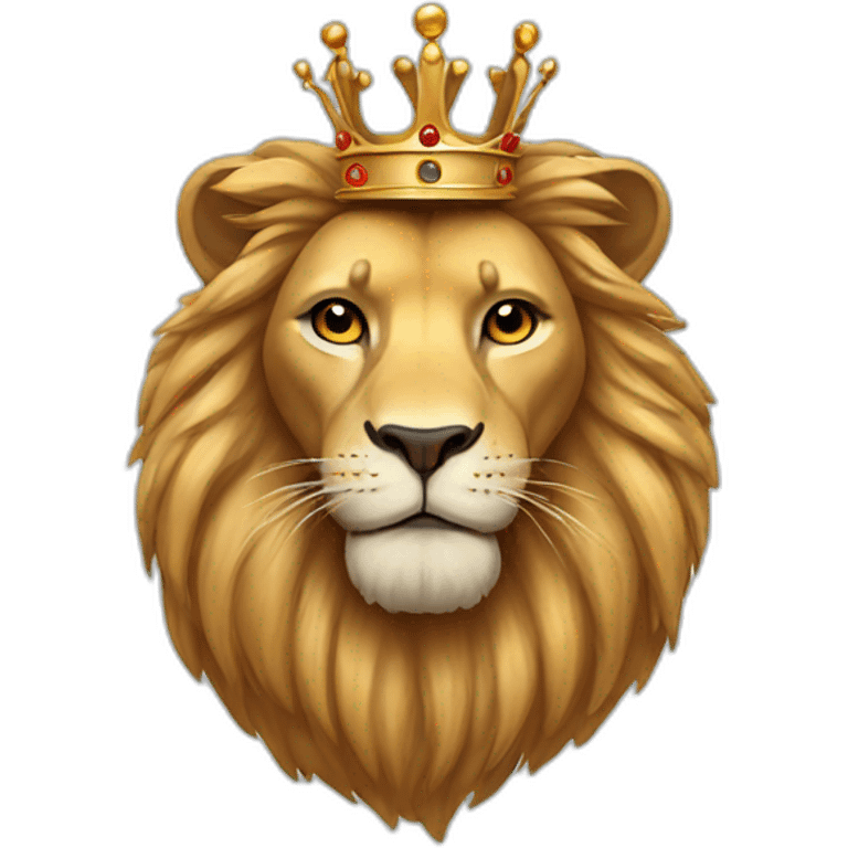 Lion and crown emoji