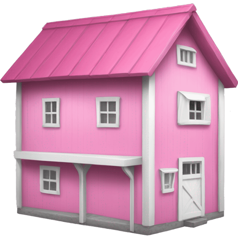 Pink and white barnhouse  emoji