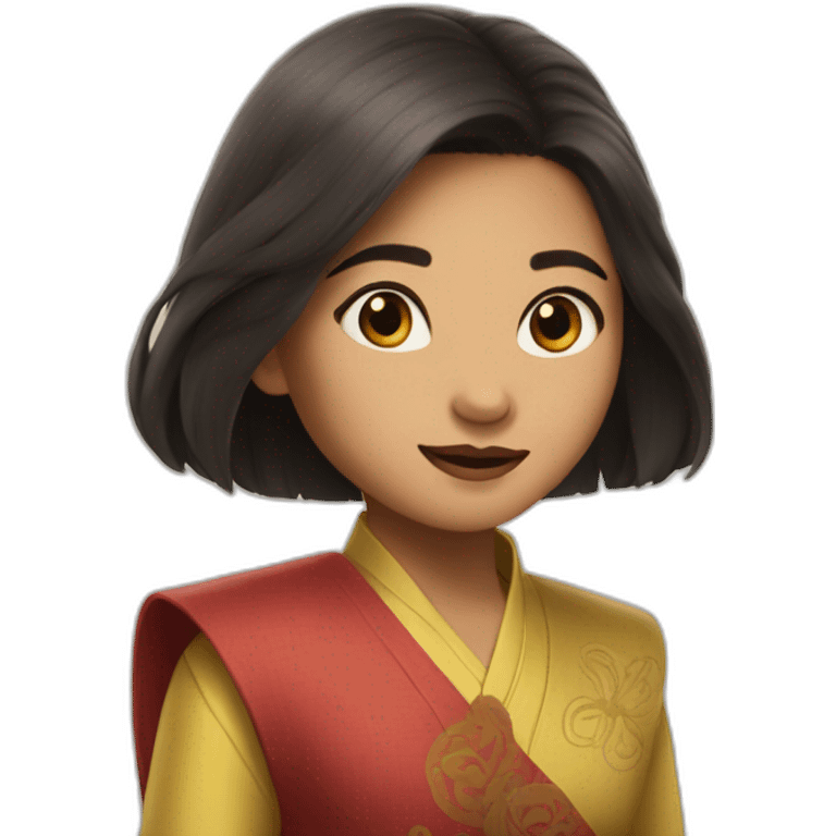 Raya and the last dragon movie, vietnamese girl emoji