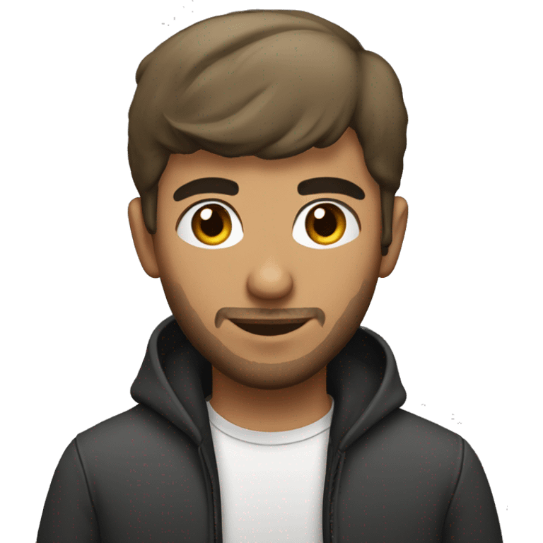 young arab man with hair and light beard emoji