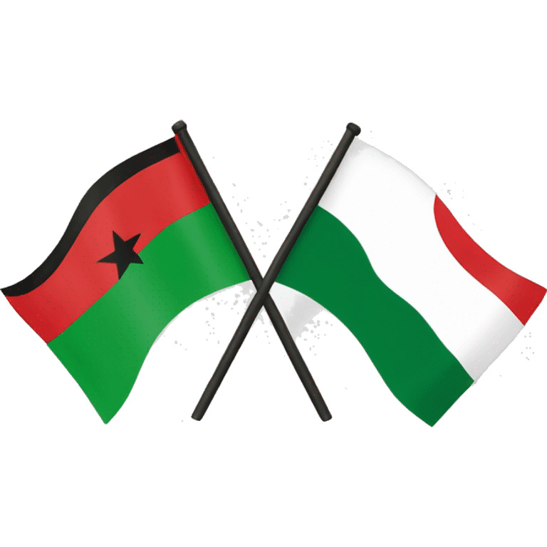 Nigerian flag and Ghanian flag together emoji