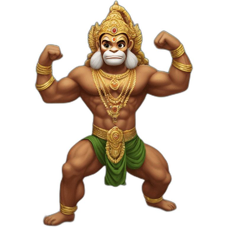 Lord Hanuman lifting mountain emoji