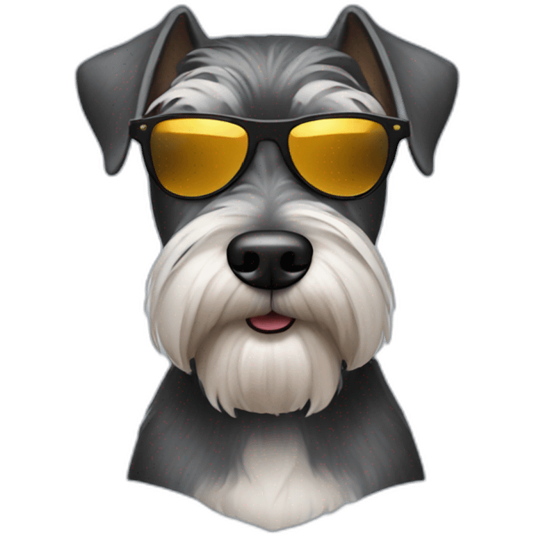 Schnauzer in sunglasses emoji